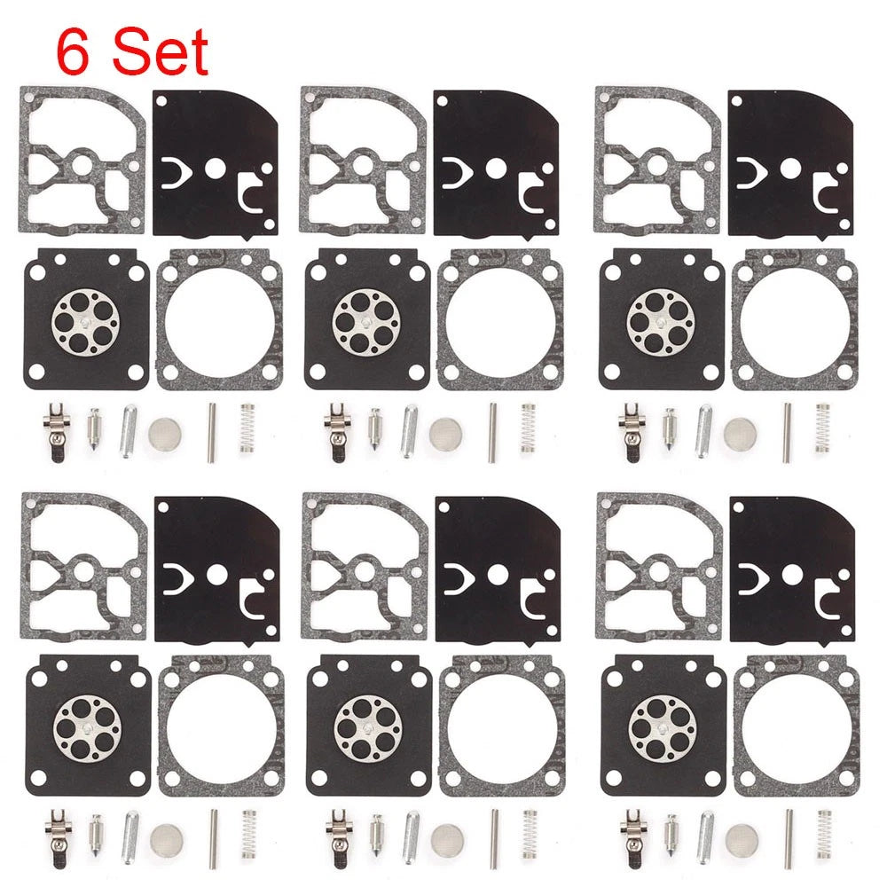 Set of 6 Carburetor Rebuild Kits for ZAMA RB-129 C1M-W26A C1M-W26B C1M-W26C