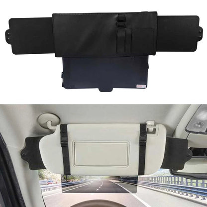 Adjustable Car Sun Visor Extension with Non-Slip Retractable Band Black