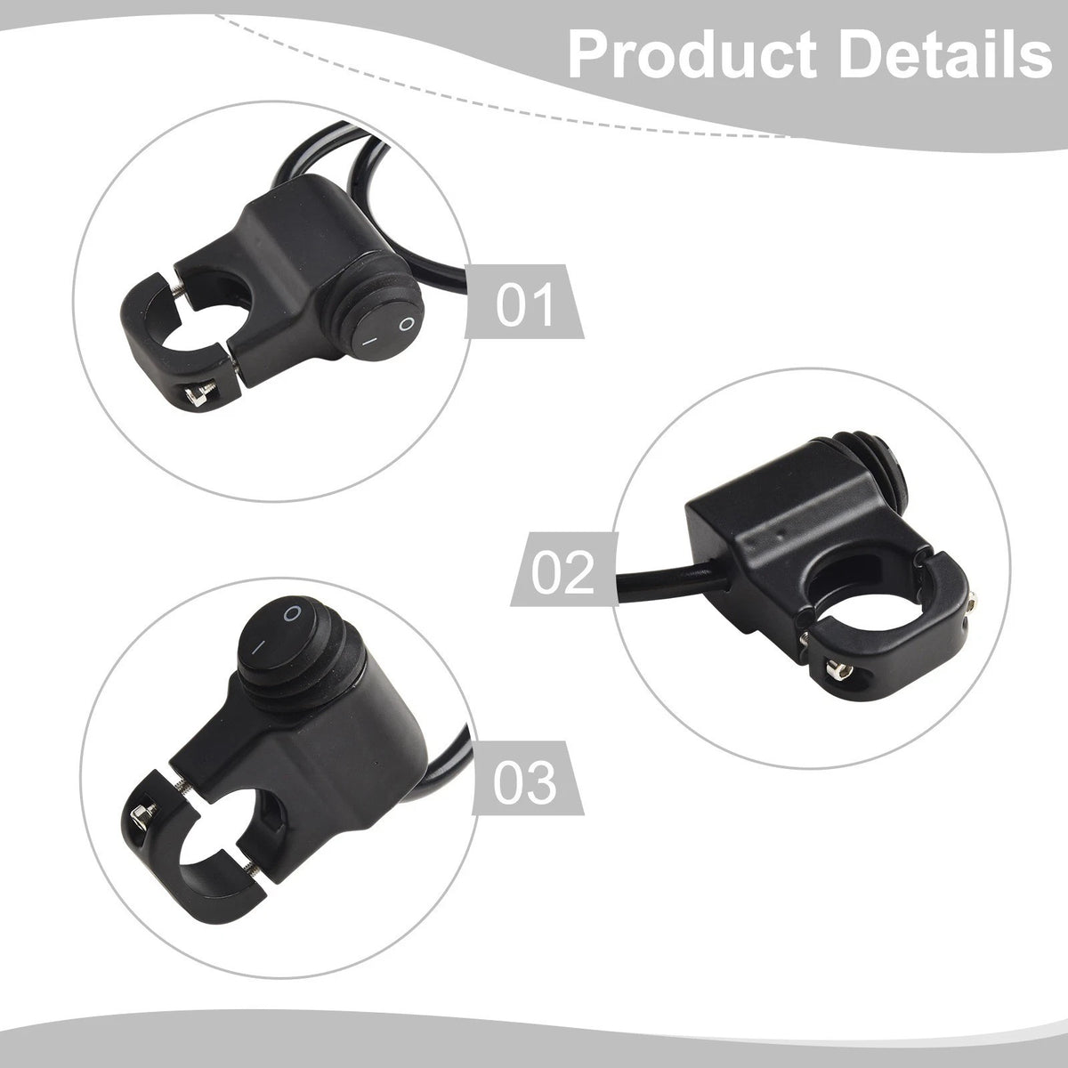 Headlight Switch for Motorcycle (22-23mm Handlebar)