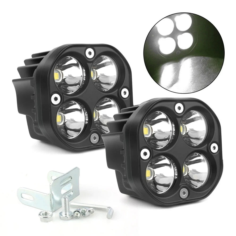 Set of 4 LED Work Light Cube Pods for Offroad Vehicles (Universal)