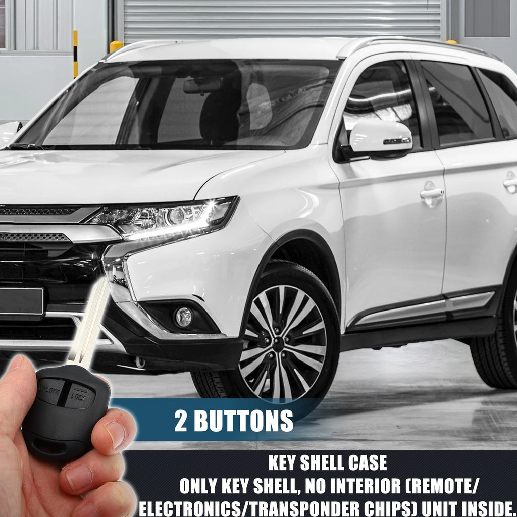 Keyless Entry Remote Key Shell Cover for Mitsubishi with 2 Buttons (No Chip)