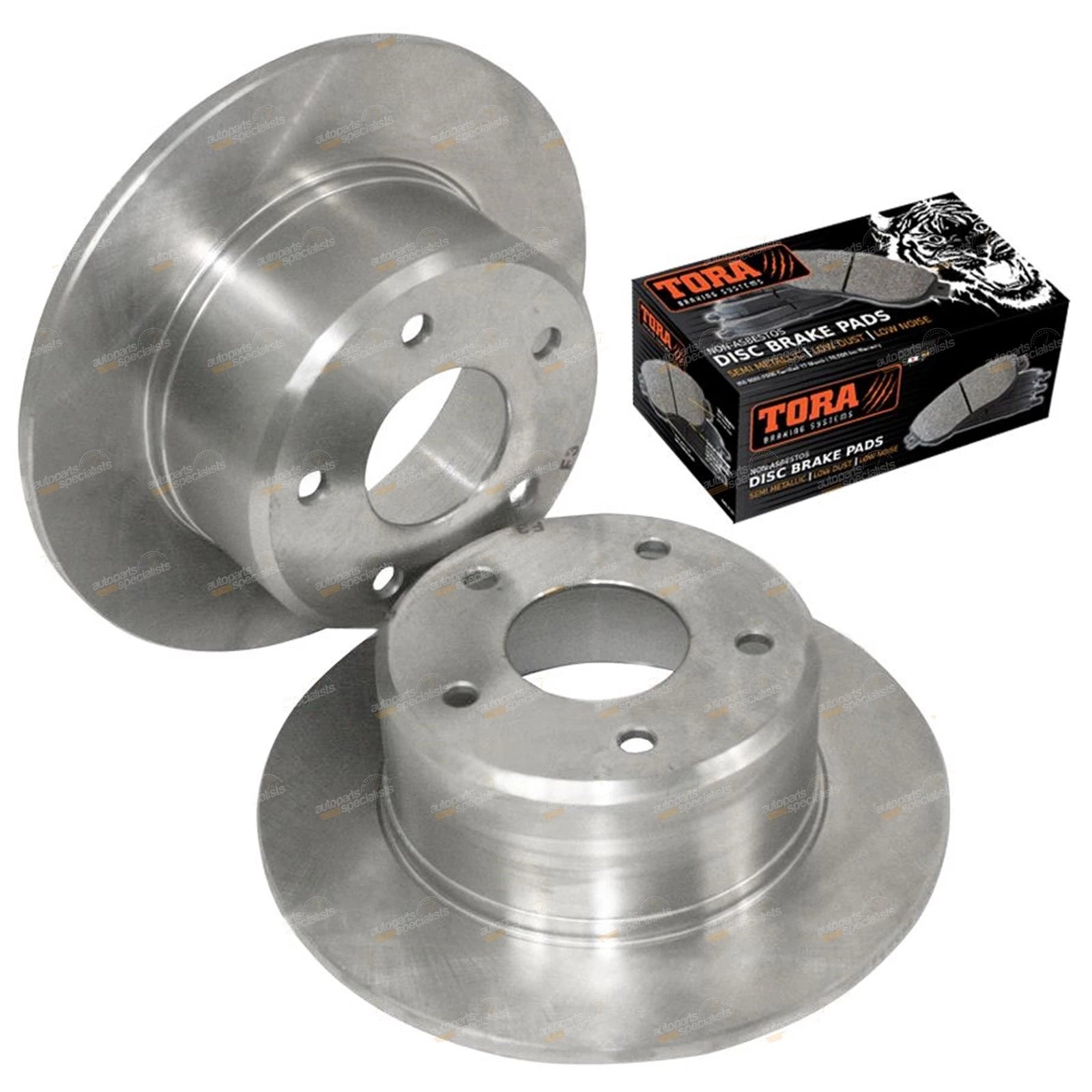 2 Rear Disc Rotors + Brake Pads for Commodore VR VS (1993–1997)