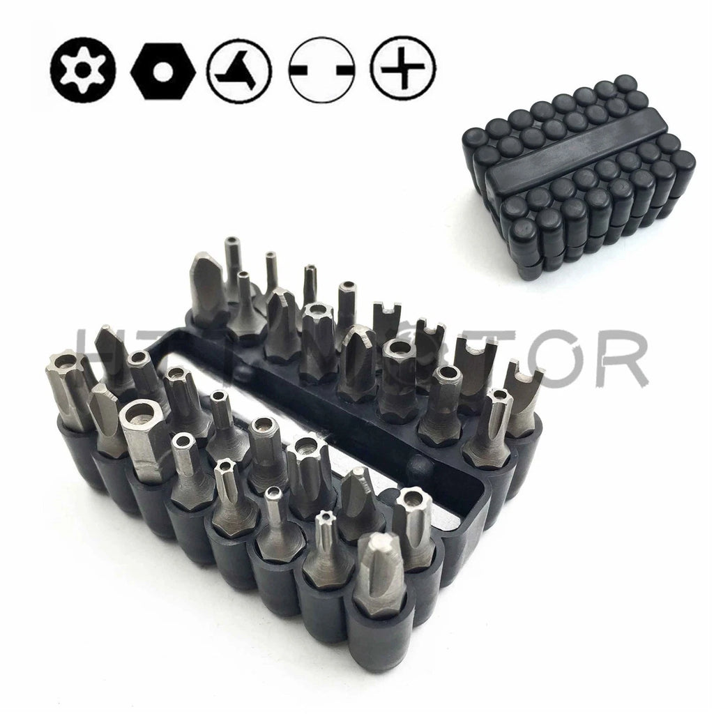 33Pcs Security Bit Set Tamper Proof Torx Spanner Screwdriver Hex Holder