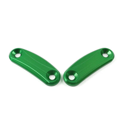 Green Mirror Block Off Base Plates for Kawasaki ZX-10R (2011–2015)