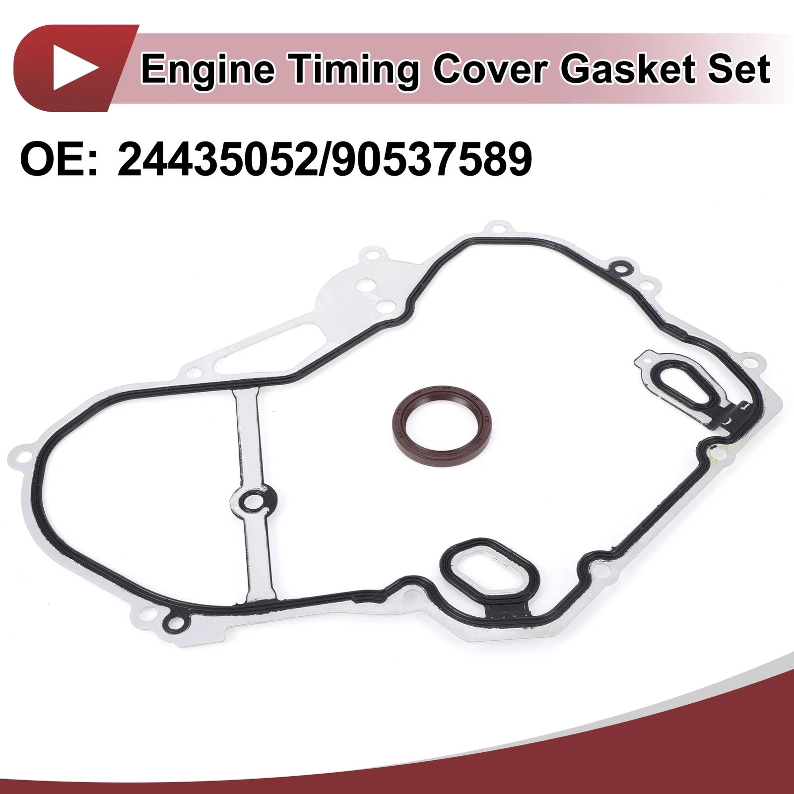 Engine Timing Cover Gasket Set Replacement for Chevrolet 2.0L 2.2L 2.4L (2009–2019)