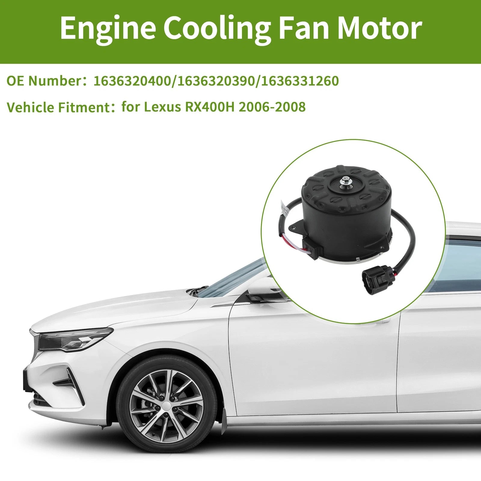 Radiator Fan Motor for Lexus RX400h (2006–2008) Replacement 1 Piece