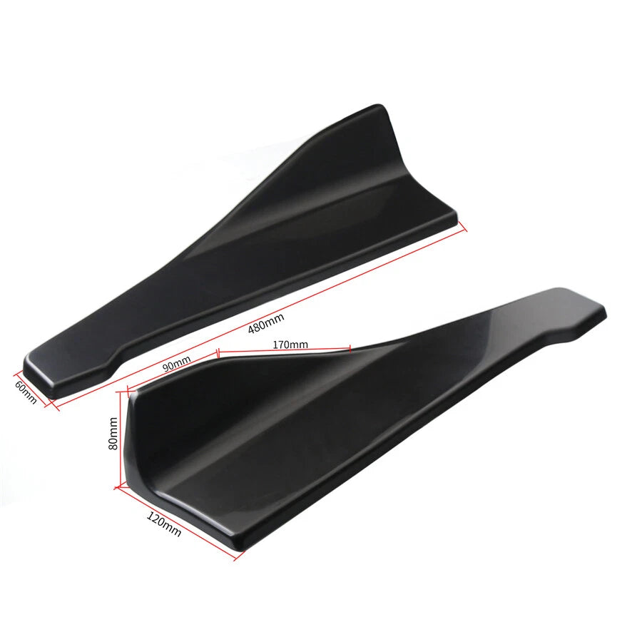 Pair Rear Bumper Spoiler Diffuser Splitters for