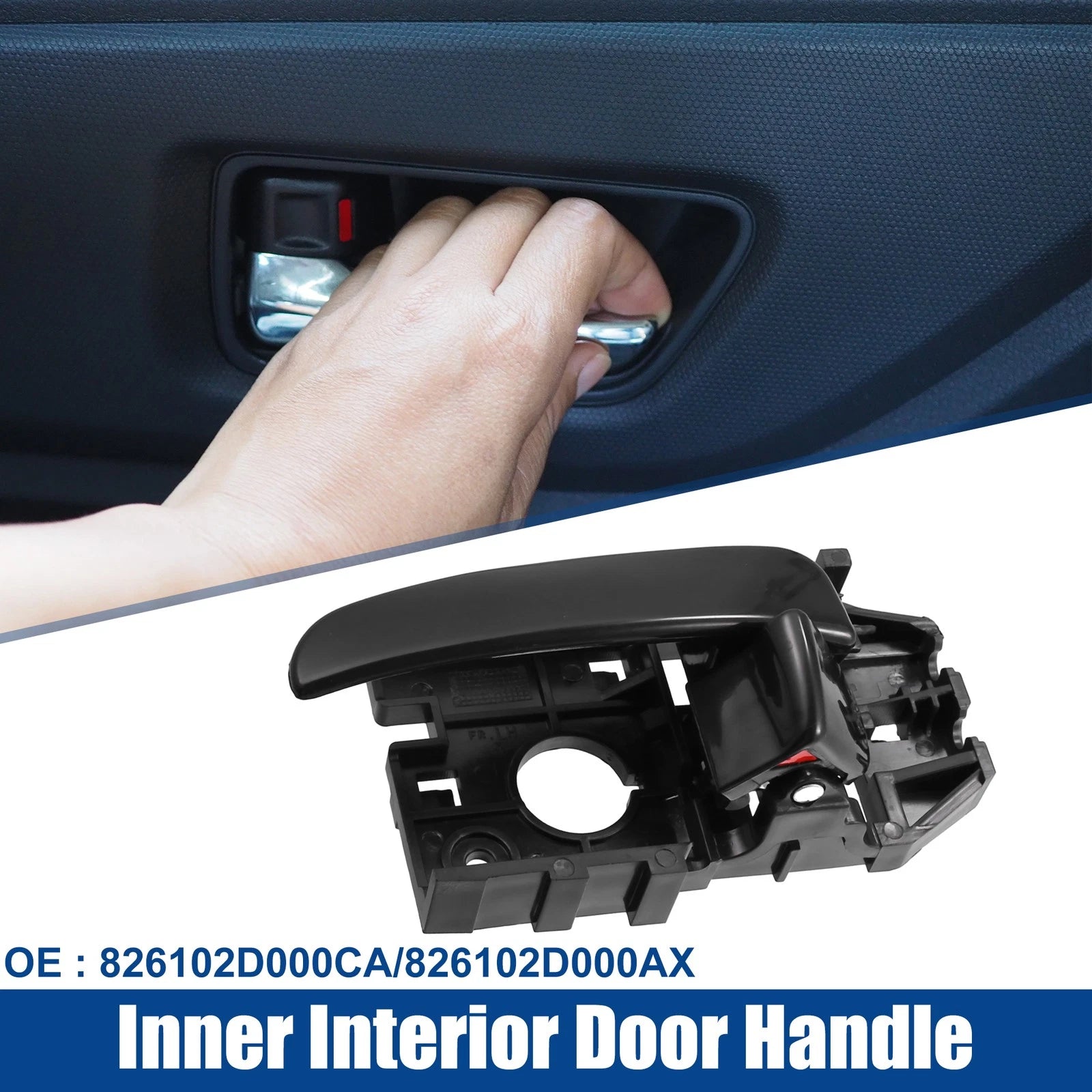 Front Left Side Inner Door Handle Replacement for Hyundai Elantra (2001–2006)