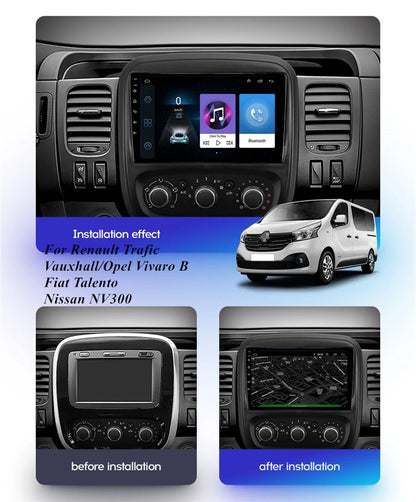 9" Carplay Stereo Radio GPS Nav Head Unit for Renault Trafic 3 (2014–2021)