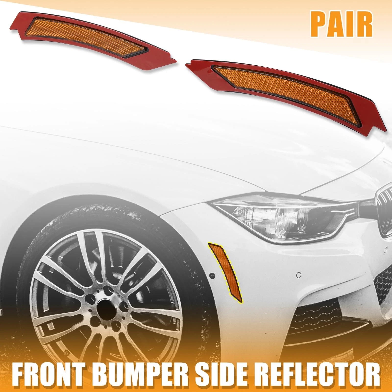 Bumper Reflector Yellow Replacement for BMW 3 Series E90 E91 LCI (2009–2011)