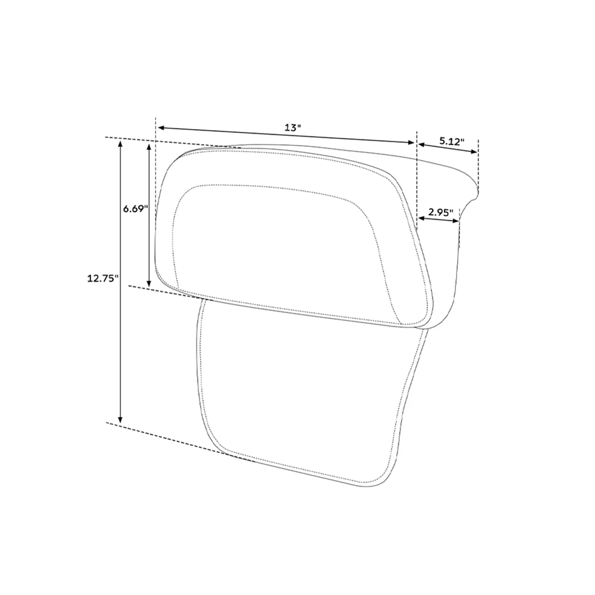 Backrest Pad for Harley Touring Road Glide FLTRX (2014–2023)