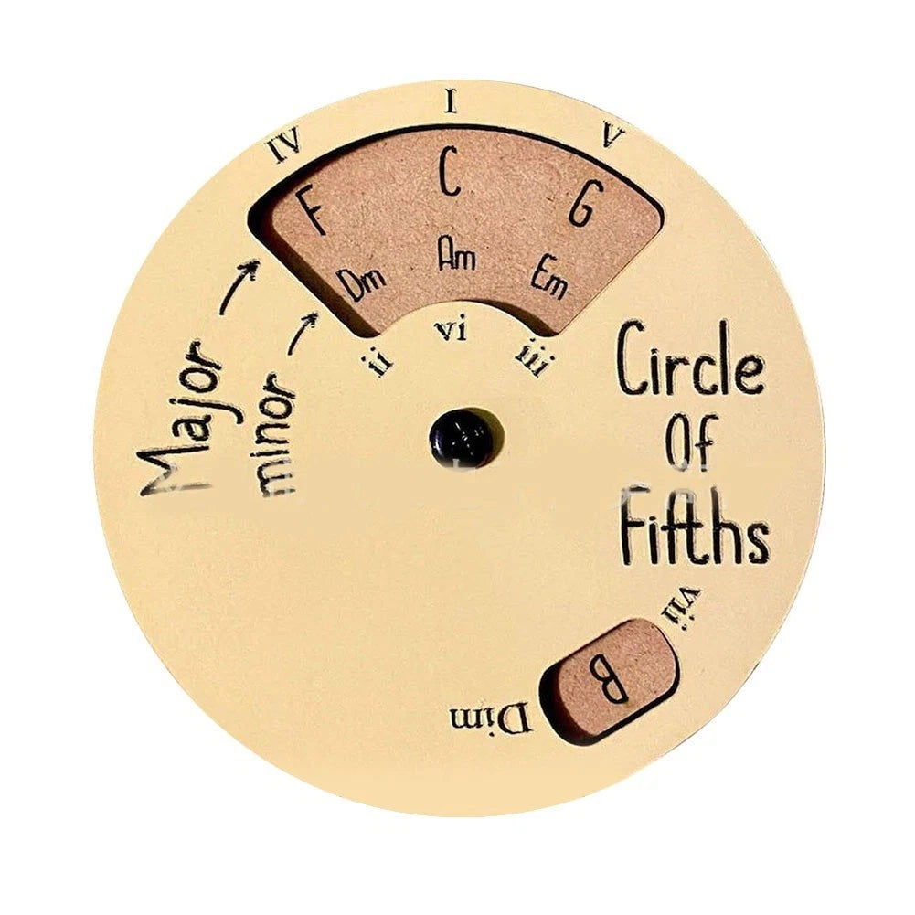 Melody Circle Wooden Tool for Transposing and Harmonizing (64 Characters)