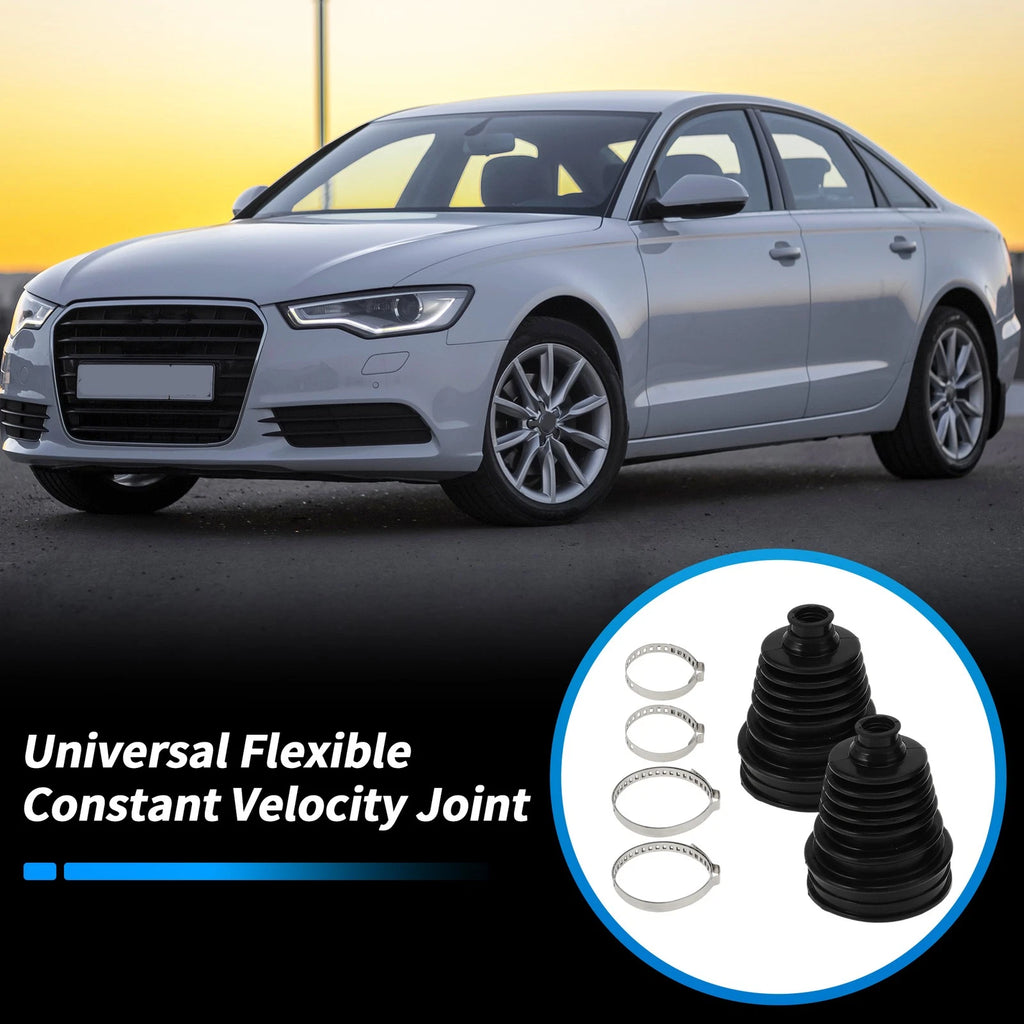 2pcs Universal CV Joint Boot with 4 Clamps CV Boot Repair Kit