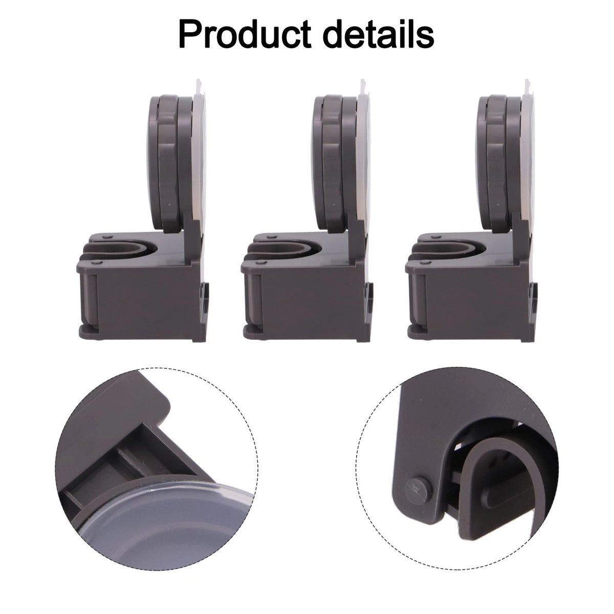 Wall Mounted Mop Holder Set of 3 with Strong Suction Grip