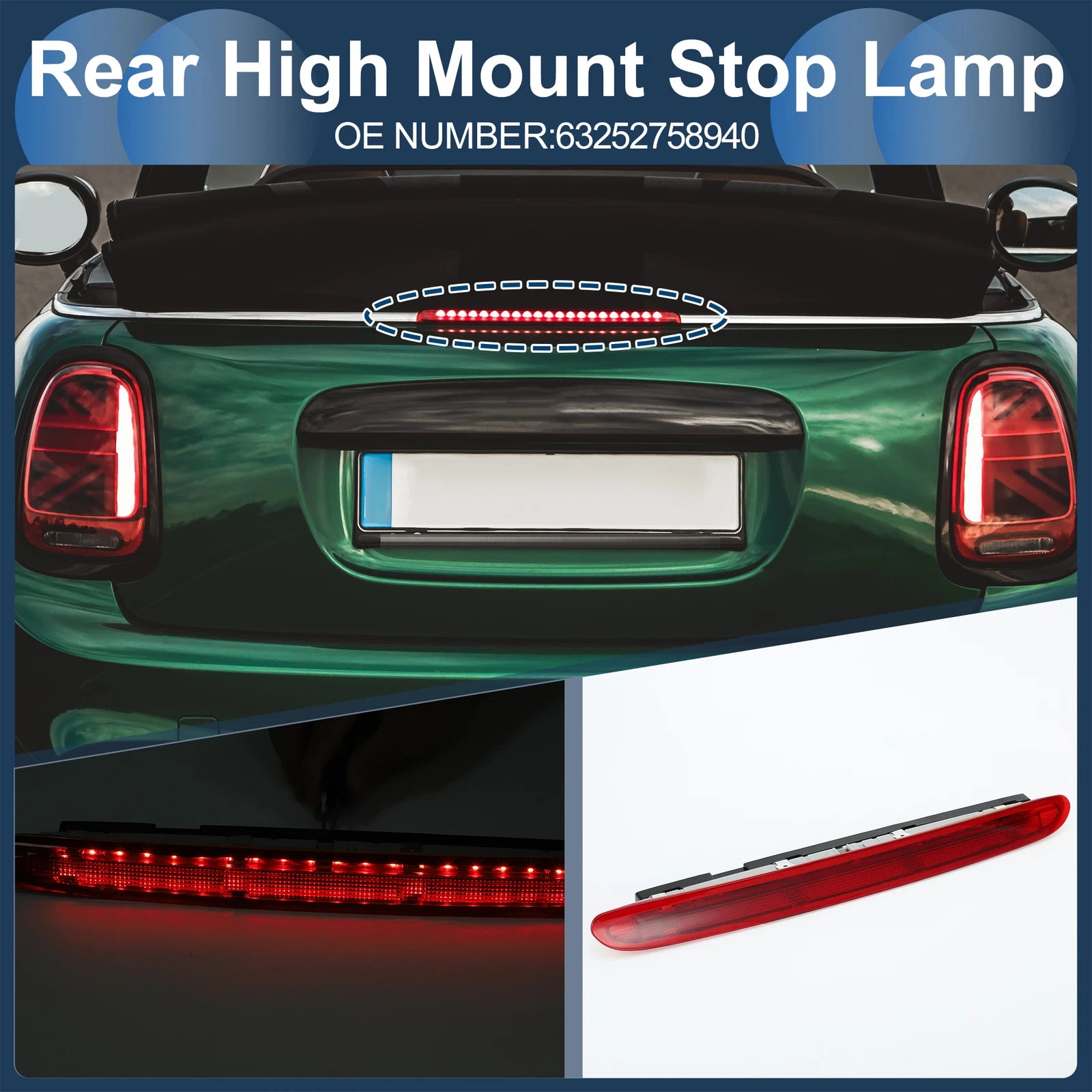 LED Third Brake Light for Mini Cooper R58 (2012–2015) Red Housing