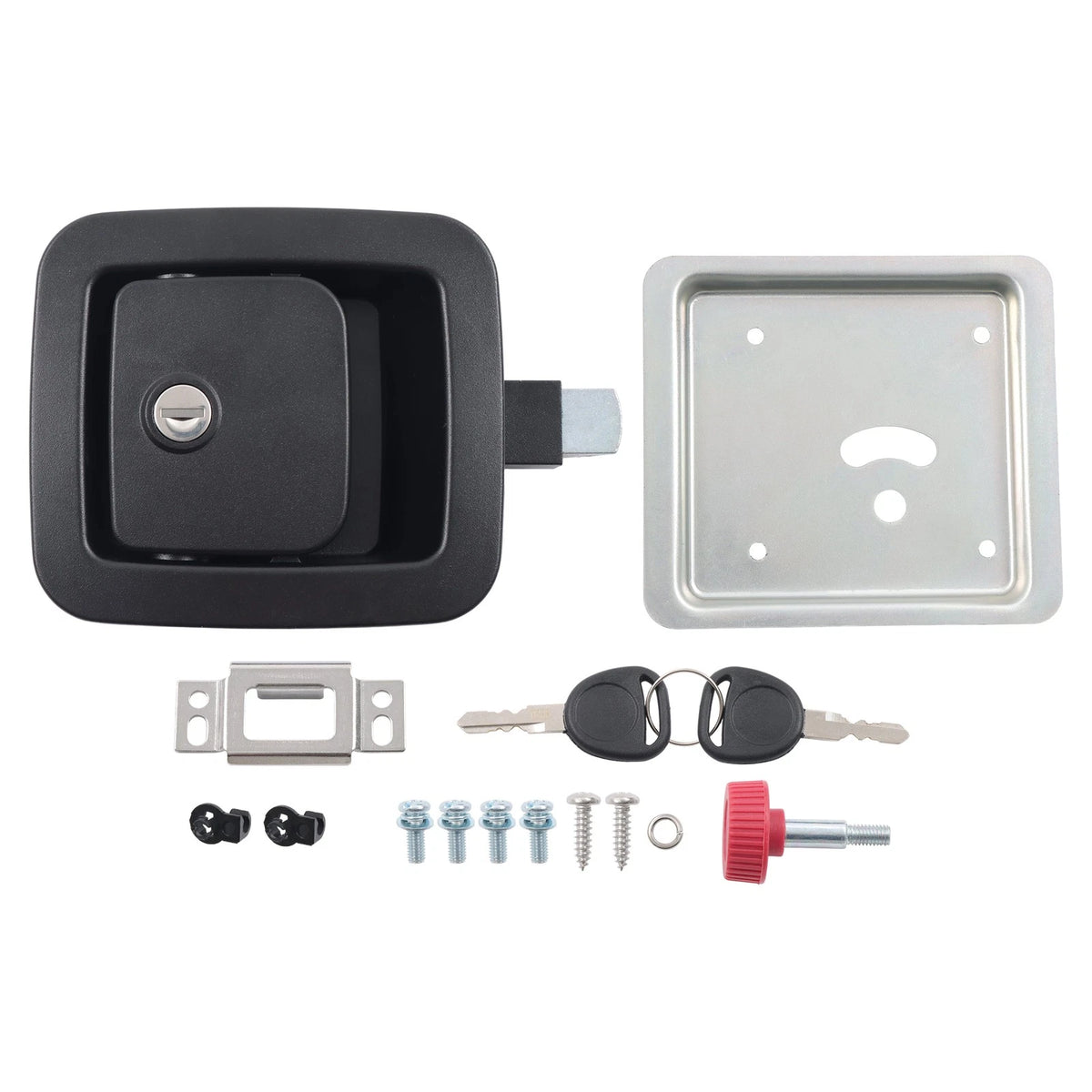 RV Door Lock for Right-Hinged Cutout (3.9' x 3.3' x 1.25–2') - 2 Keys