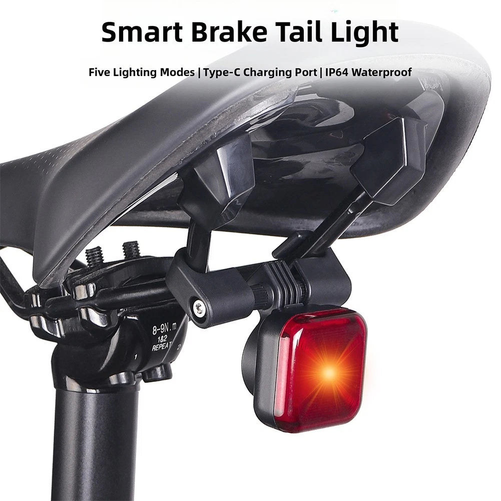 Waterproof USB Rechargeable Bike Taillight with Brake Sensor
