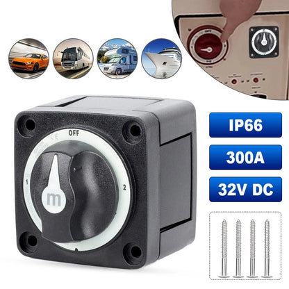 3 Position Switch for 12-32V DC Systems (Easy Installation, Flame-Retardant)