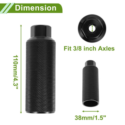 4 Pcs 110mm Bike Pegs Cycling Foot Pegs Black for Universal Fit (Universal)