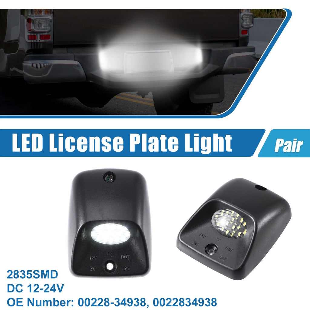 White LED License Plate Light Pair for Toyota (2000–2015)