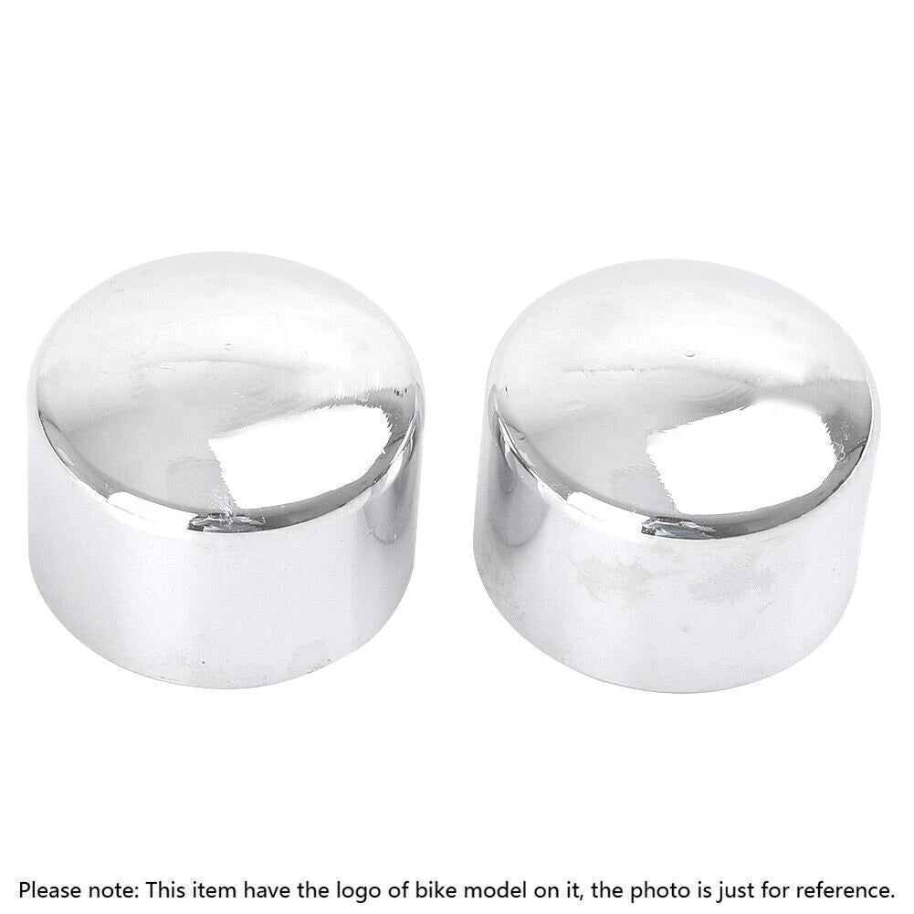 2X Front Axle Nut Covers for Harley Davidson & Choppers (Universal Fit)