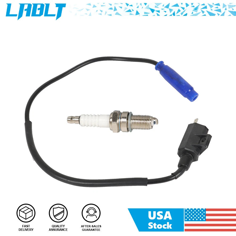 Ignition Coil + Spark Plug + Cap for Kawasaki Prairie 650 (2002–2003)