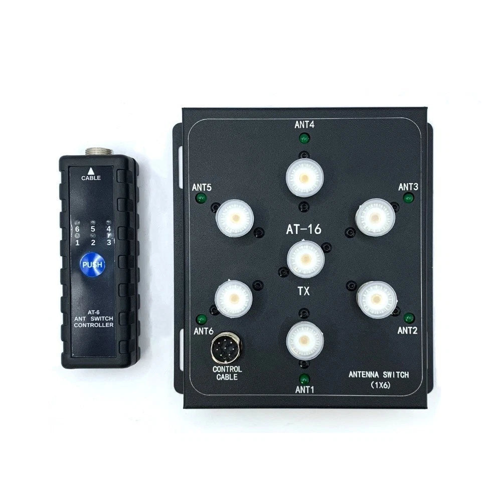AT16 Metal 6-Channel Coaxial Antenna Switch Kit for Compatible Radios