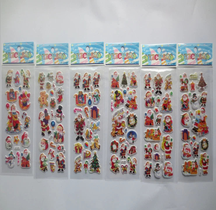 5 Pack Christmas Stickers for Kids Craft & Gift Card-Making Decor