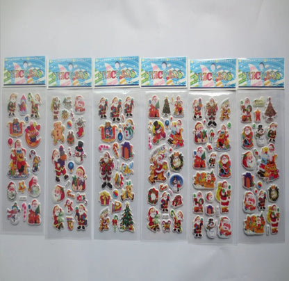 5 Pack Christmas Stickers for Kids Craft & Gift Card-Making Decor