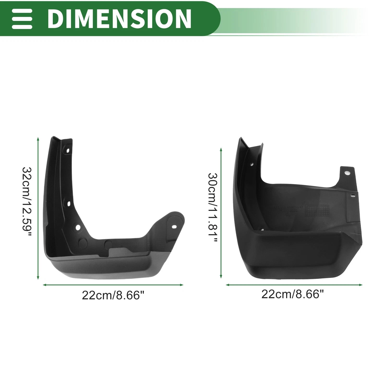Mud Flaps Splash Guards for Honda Odyssey (2014–2017)
