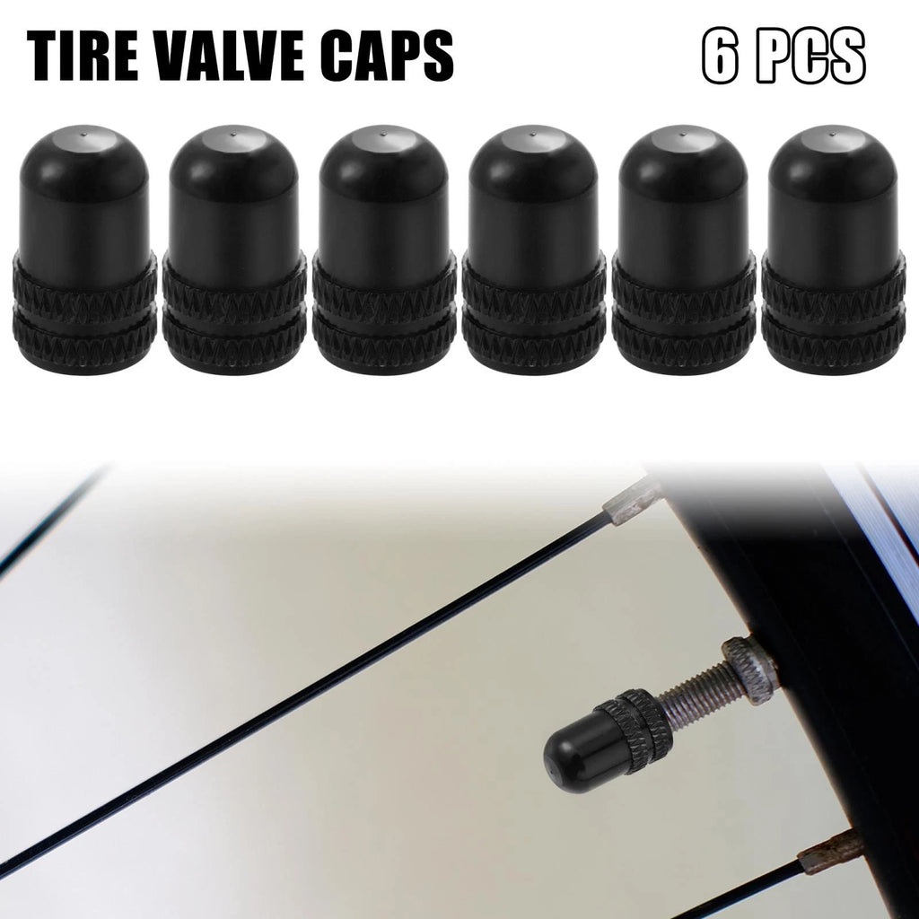 6Pcs Universal Bicycle Valve Caps for American Schrader Valve Dust Caps