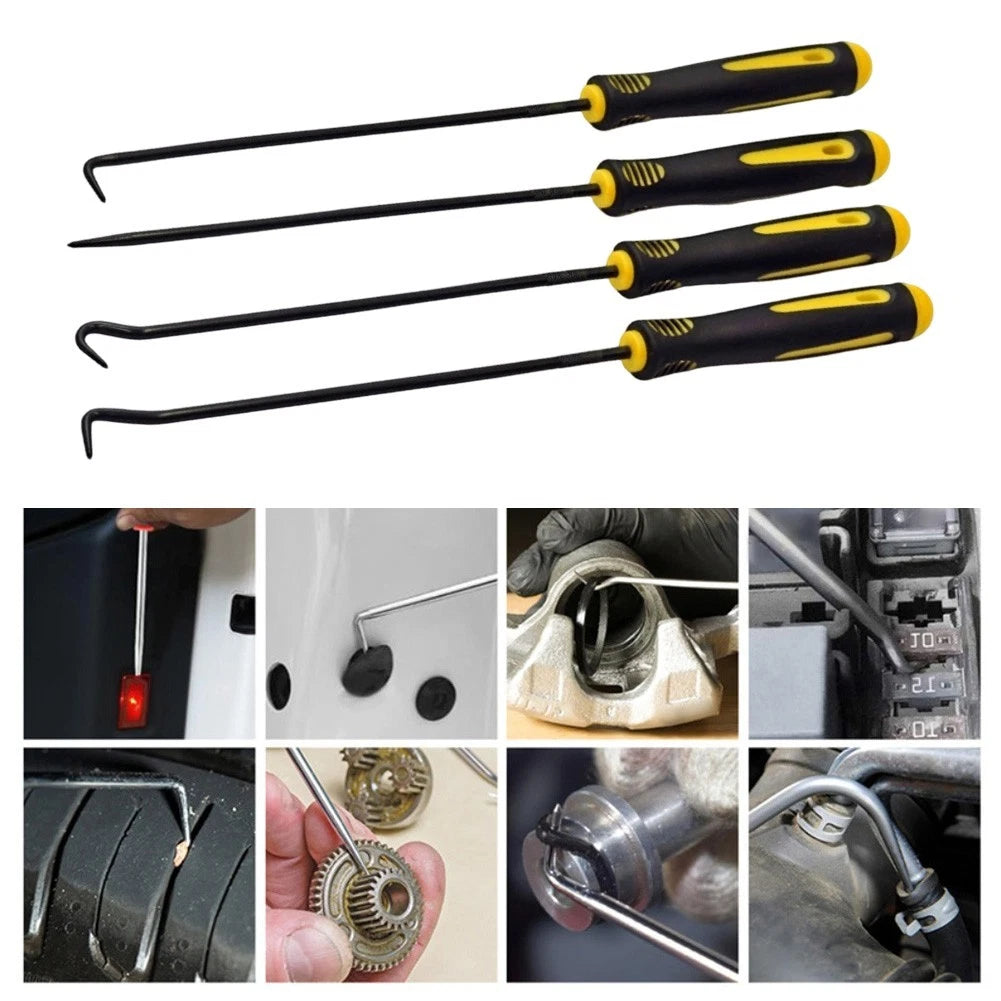 Set of 4 Car Pick Hook Tools for Oil Seal O-Ring Puller