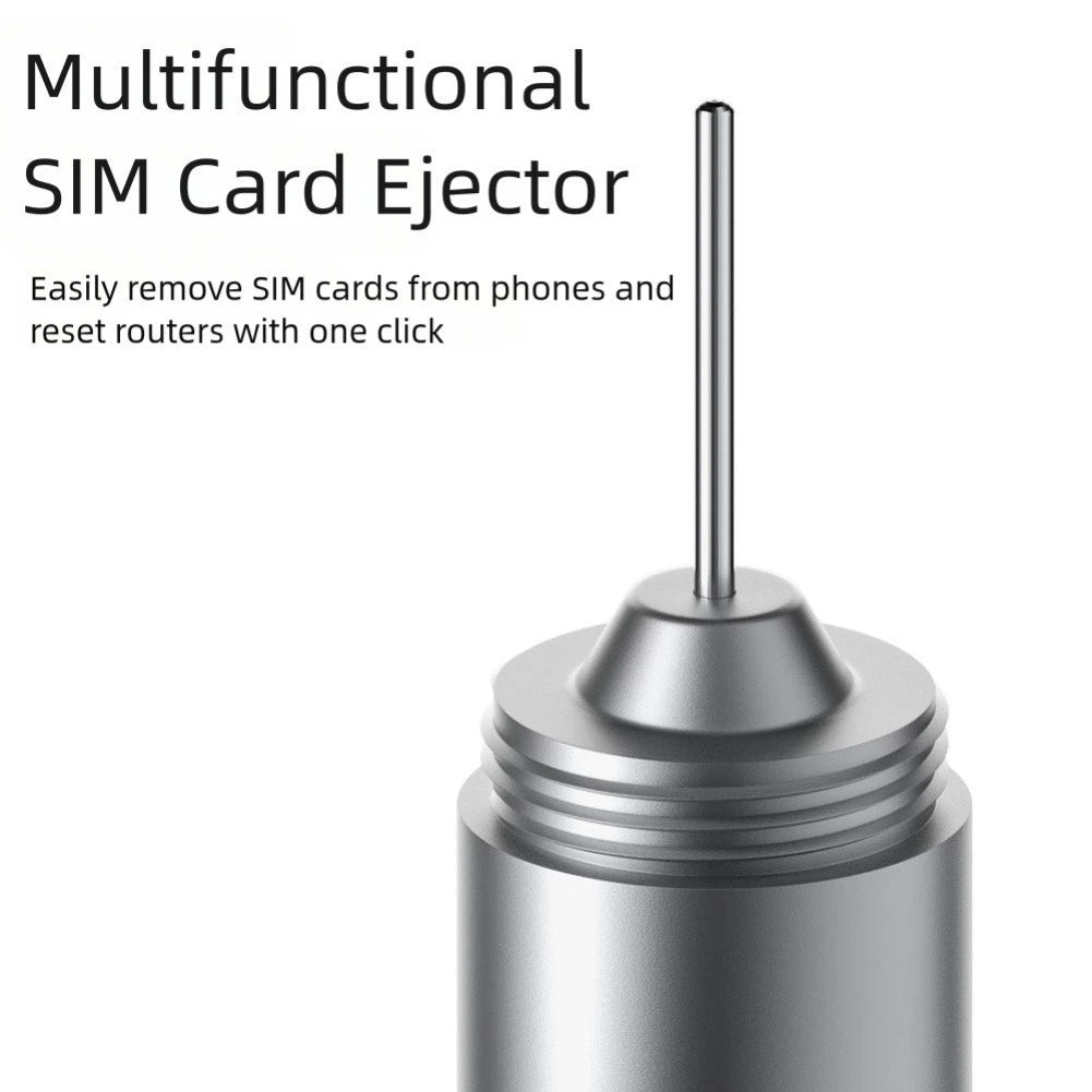2X Aluminum SIM Card Ejector & Cleaning Brush Set for Universal Use