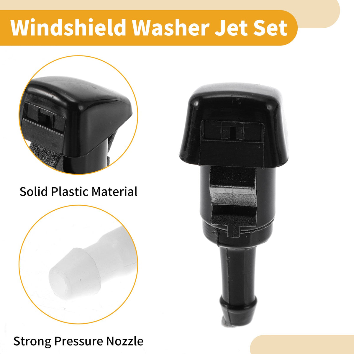 Windshield Washer Nozzle Kit with Gaskets for Jeep Compass (2007–2010)