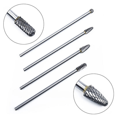 4Pcs Carbide Burrs for Long Reach Rotary Cutter Tool (Safe)