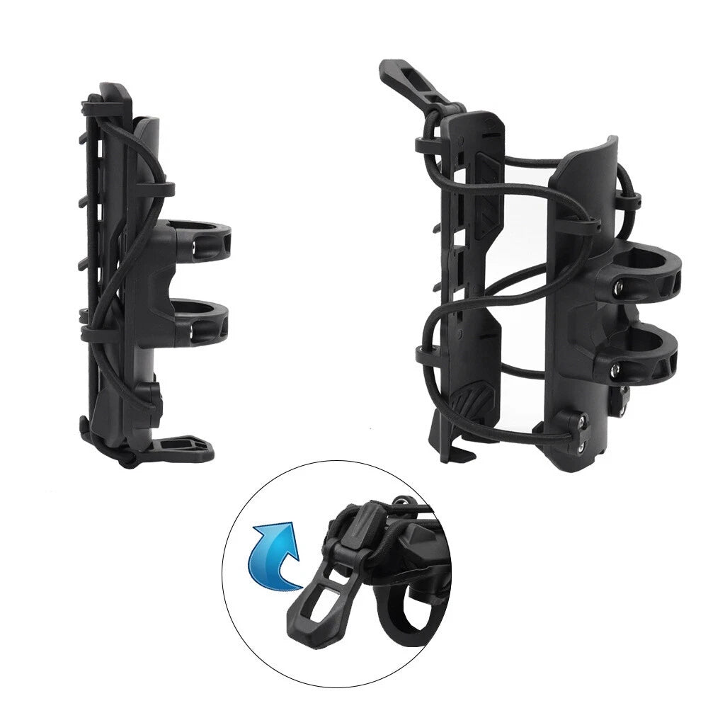Adjustable Elastic Water Cup Bottle Holder for Motorcycle (Fits 25mm Crash Bar)