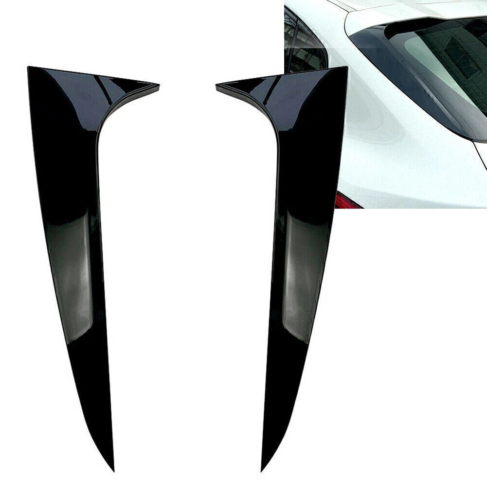 Glossy Black Rear Window Spoiler Side Wing Cover for BMW X4 G02 (2019–2020)