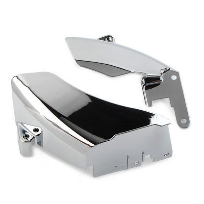 Chrome Mid Frame Air Deflector Trim Heat Shield Cover Kit for Harley Dyna (2006–2017)