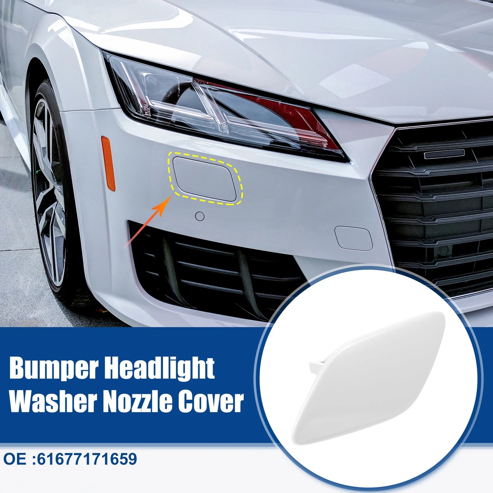 Front Bumper Headlight Washer Nozzle Cover Cap for BMW 335i (2007–2013)