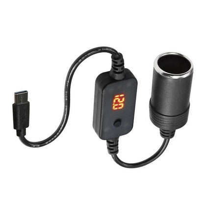 USB C to 12V Car Cigarette Lighter Female Adapter Cable for Dash Cam