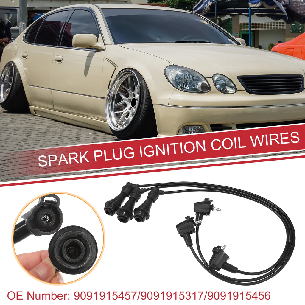 3-Pack Spark Plug Wire Set for Lexus GS300 IS300 (2003–2005)