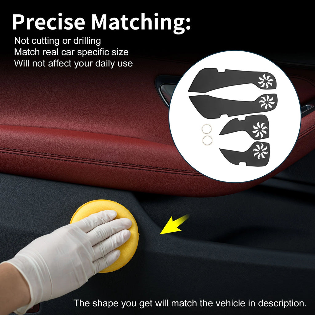 Door Anti Kick Pad Protector for Chevrolet Malibu 2016–2025 Black 1 Set