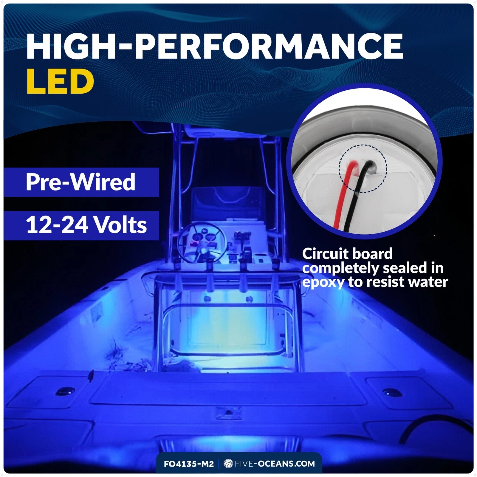 2X LED Marine Courtesy Lights for Boat Ceiling (3 Inch)