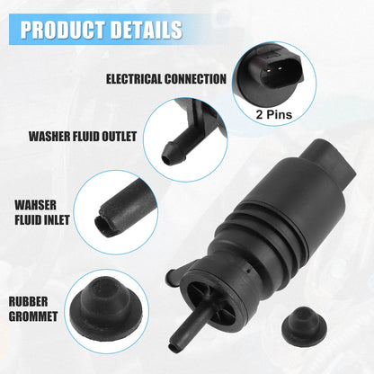 Windshield Washer Motor Pump with Grommet for BMW 318i (1997–1998)