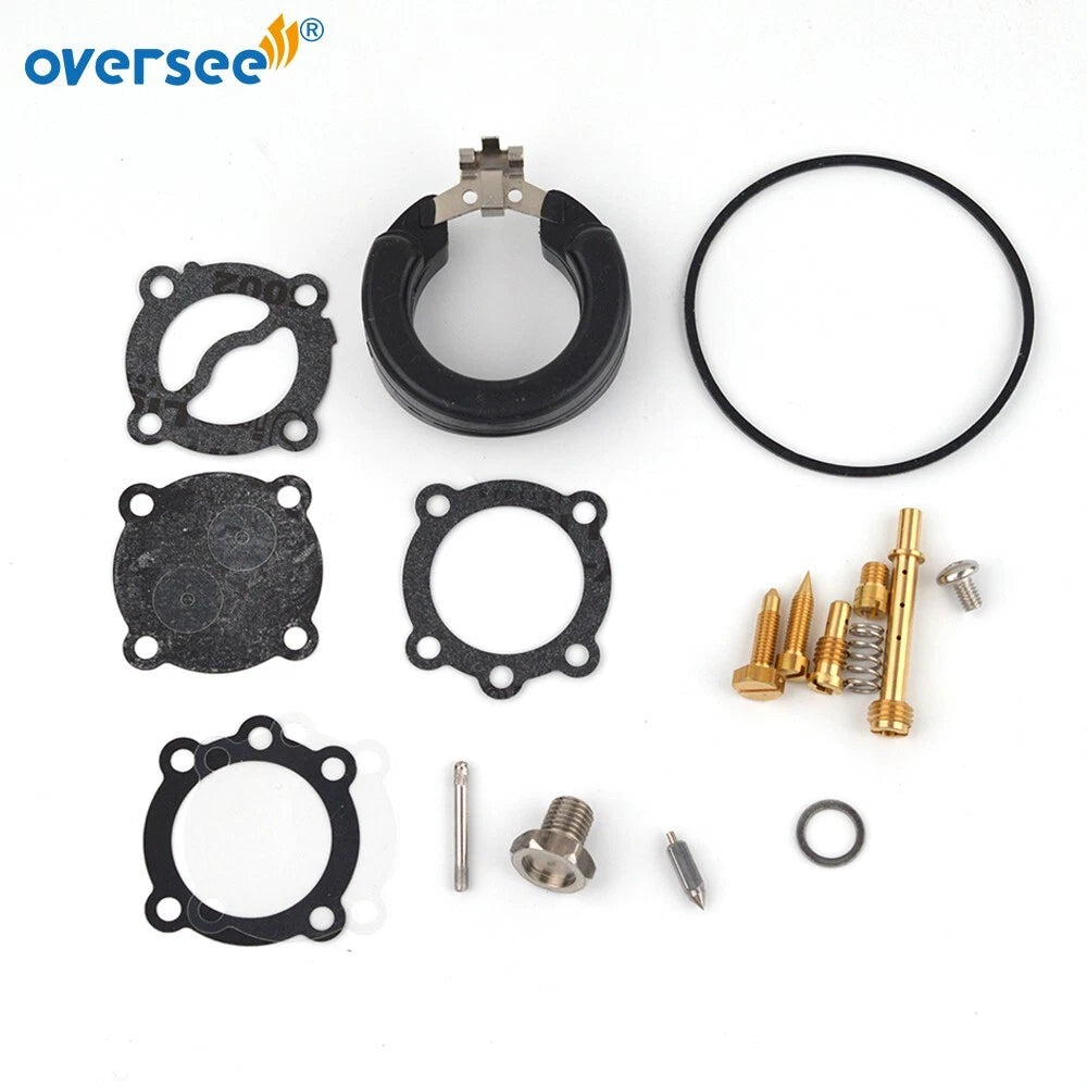 Carburetor Repair Kit for Suzuki DT9.9 15HP Outboard (13200-93912, 15170-93911)