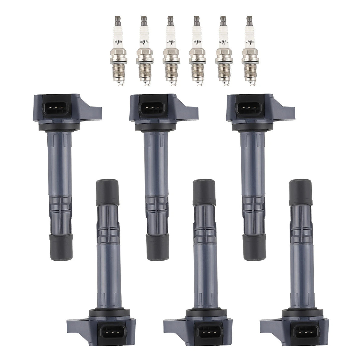 Pack of 6 Ignition Coils + Spark Plugs for Acura MDX (2003–2006) Saturn Vue (2006–2008) 3.5L