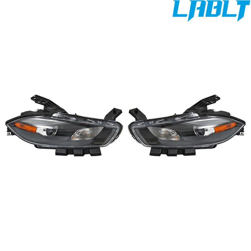 Set of 2 Halogen Headlights for Dodge Dart (2013–2016) LABLT