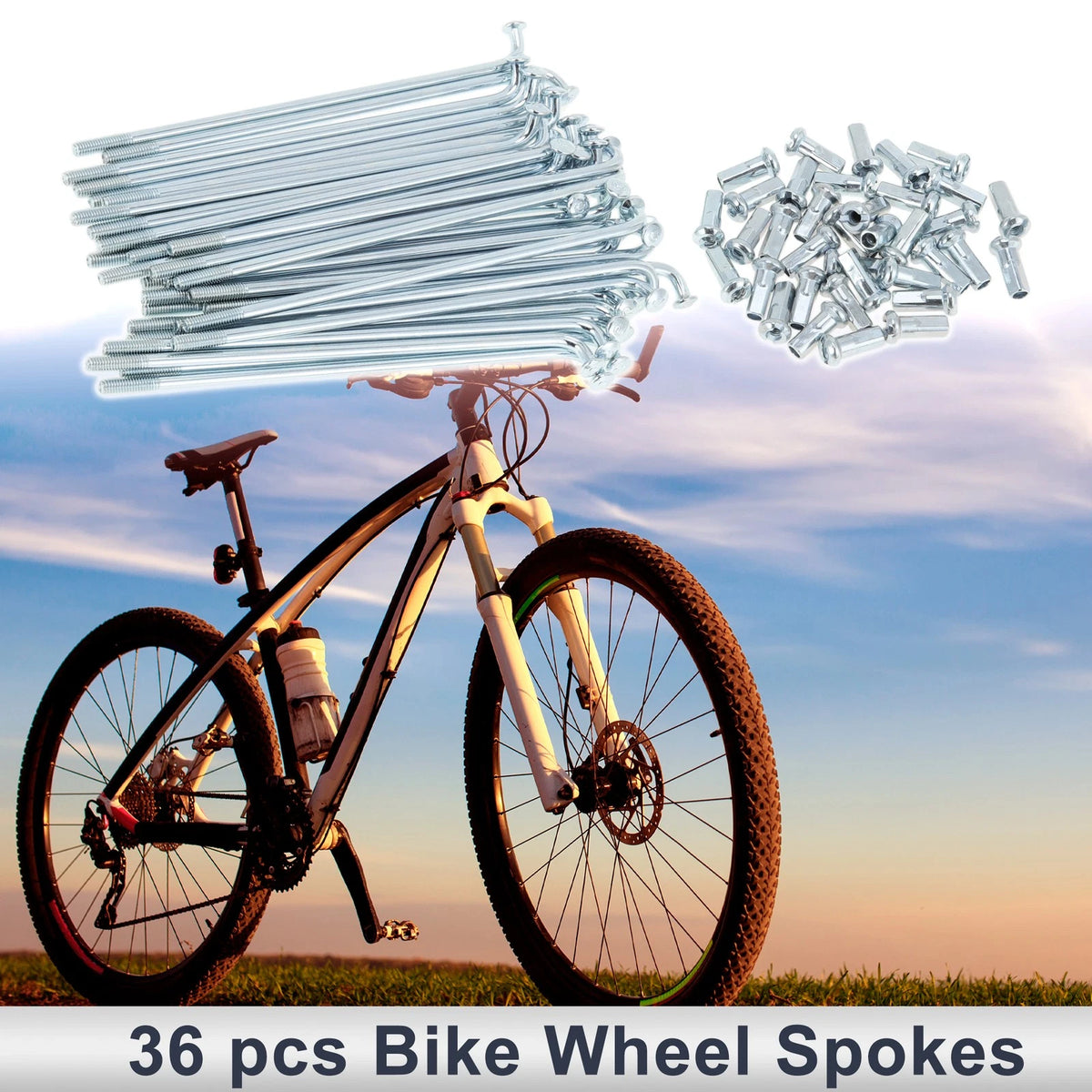 Bicycle Spokes Nipple Set 92mm for 12G Steel Carbon Galvanized (1 Pair)
