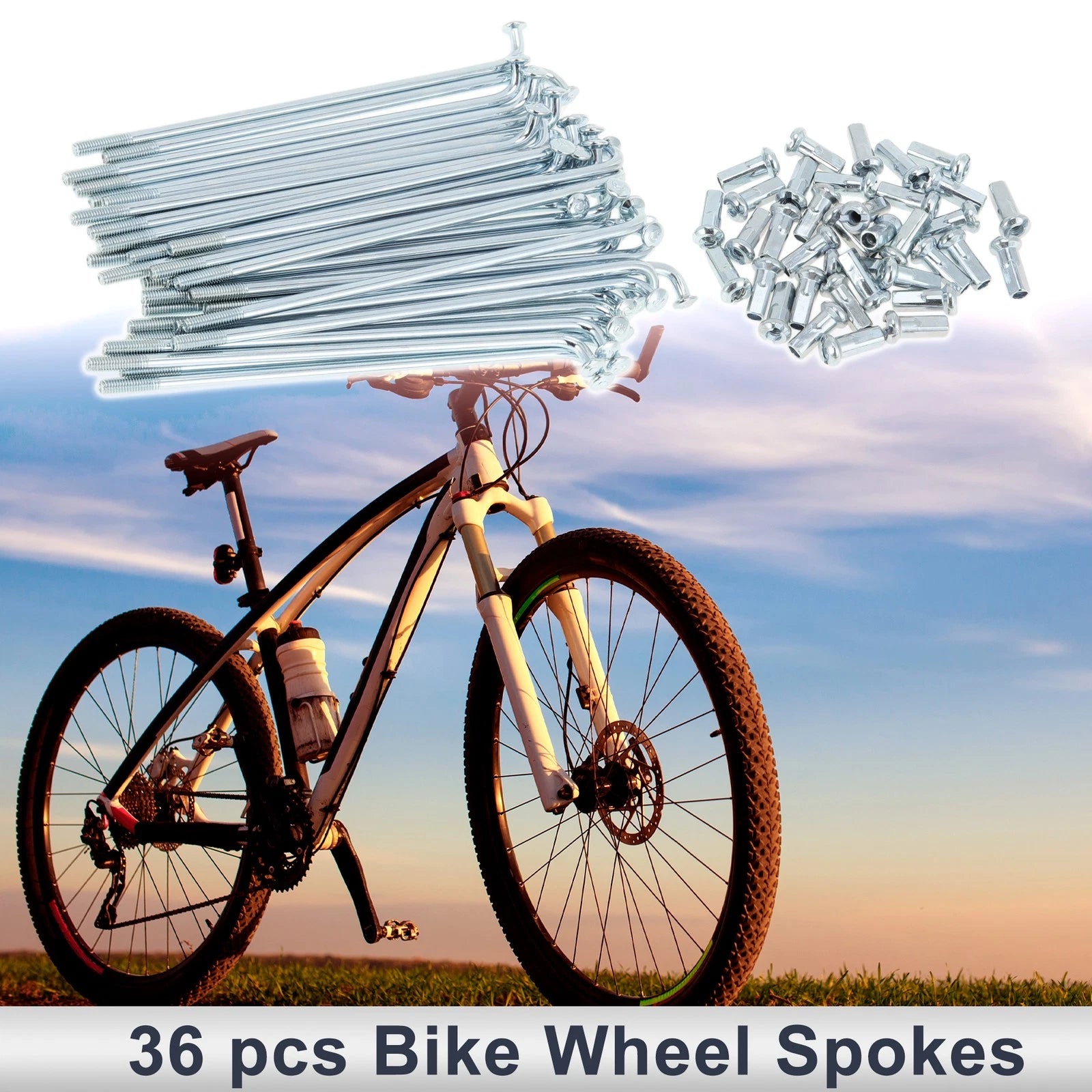 Bicycle Spokes Nipple Set 92mm for 12G Steel Carbon Galvanized (1 Pair)