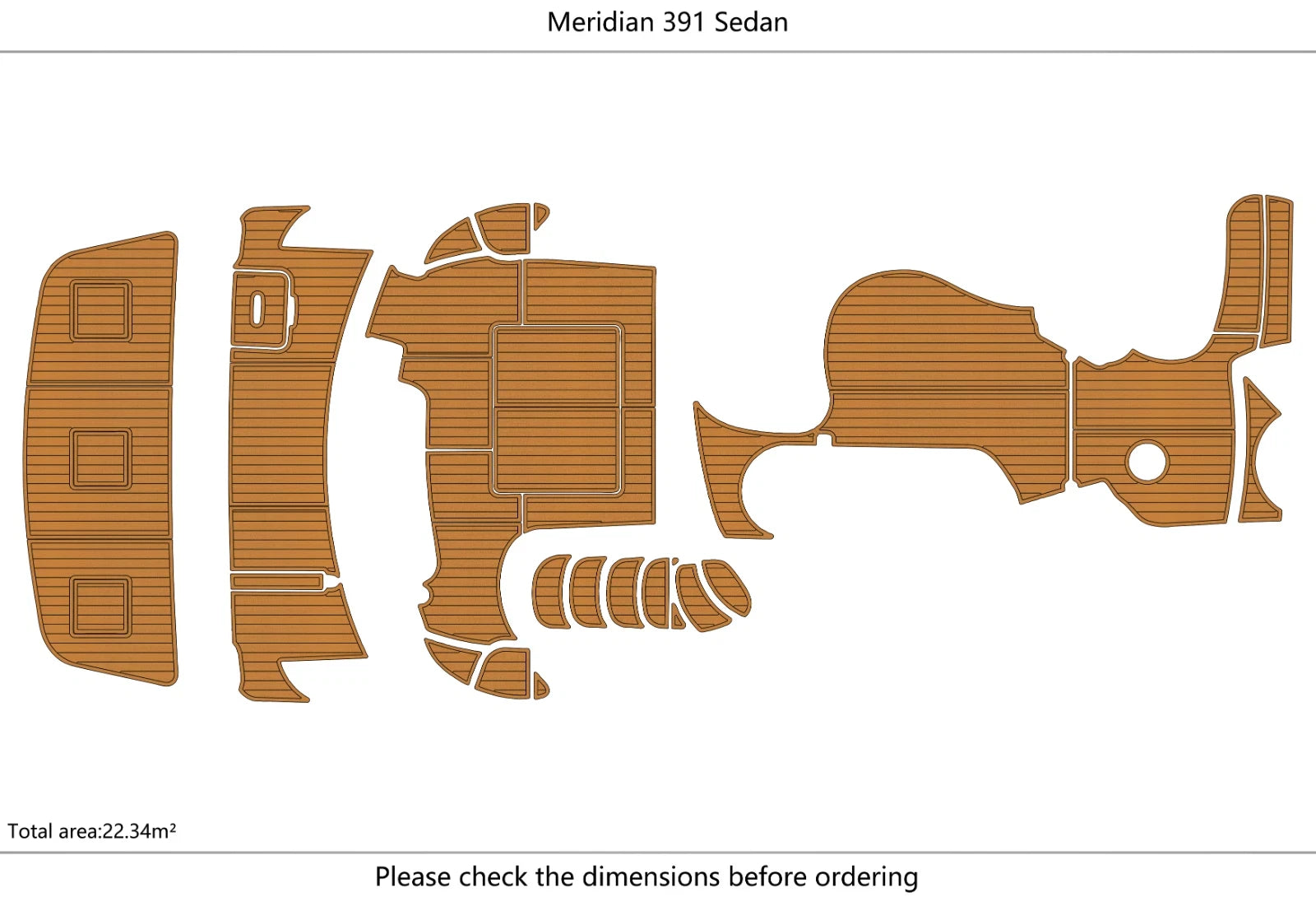 Seadek Swim Platform Cockpit Pad for Meridian 391 Sedan (2007)